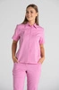 Elegancka koszula medyczna damska Rebecca - Flamingo pink - Kangoomed by Emily