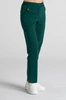 Eleganckie spodnie medyczne damskie z rozcięciem - Esther - Sacramento green - Kangoomed by Emily