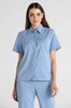 Elegancka koszula medyczna damska Rebecca - Cloud blue - Kangoomed by Emily