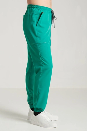 Spodnie medyczne joggery męskie - Sokrates - Medical green