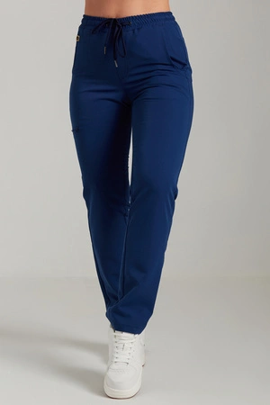 Spodnie medyczne proste damskie - Merit - Dark denim
