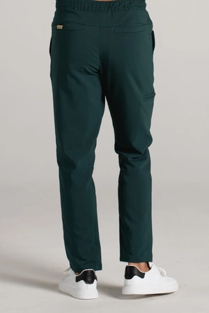 Spodnie medyczne proste męskie - Sokrates - Bush green - KangooNature