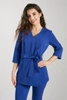 Tunika medyczna damska - rękaw 3/4 - Royal blue