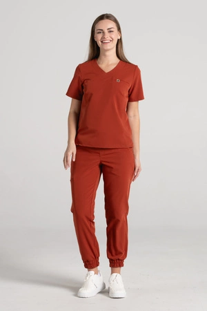 Spodnie medyczne joggery damskie - Merit - Amber
