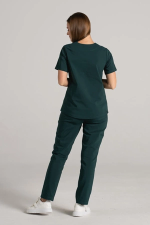Spodnie medyczne proste damskie - Merit - Bush green - KangooNature