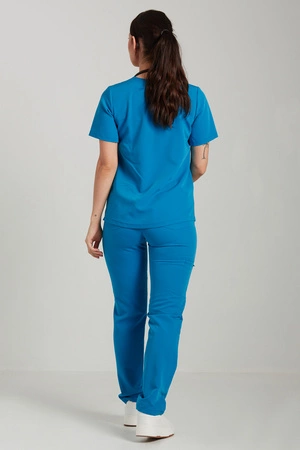 Spodnie medyczne proste damskie - Merit - Sapphire blue