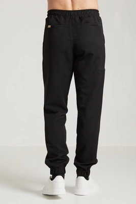 Spodnie medyczne joggery męskie - Sokrates - Onyx black