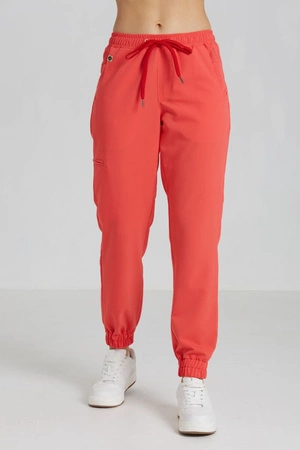 Spodnie medyczne joggery damskie - Merit - Coral
