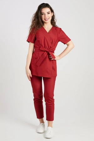 Tunika medyczna damska premium KangooNature - Classic burgundy
