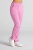 Eleganckie spodnie medyczne damskie z rozcięciem - Esther - Flamingo pink - Kangoomed by Emily