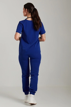 Spodnie medyczne joggery damskie - Merit - Royal blue