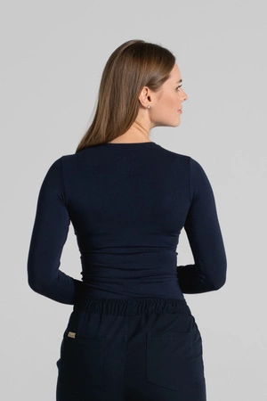 Longsleeve medyczny damski - Calm navy - Bamboo collection