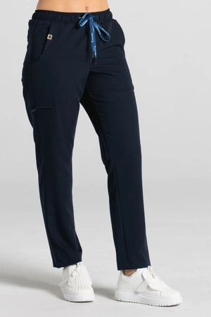 Spodnie medyczne proste damskie - Merit - Dark navy