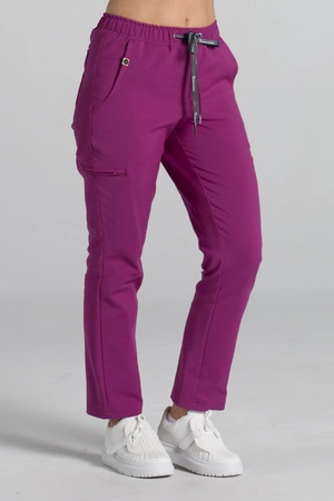 Spodnie medyczne proste damskie - Merit - Purple haze - KangooNature
