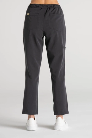 Spodnie medyczne proste damskie - Merit - Grey melange - KangooSoft Premium