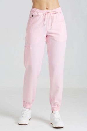 Spodnie medyczne joggery damskie - Merit - Bubble gum