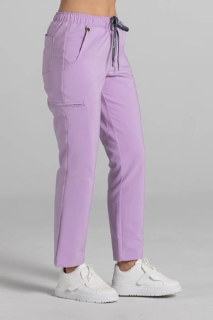 Spodnie medyczne proste damskie - Merit - Lavender - KangooNature
