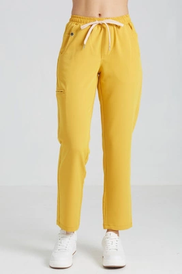 Spodnie medyczne proste damskie - Merit - Golden hour