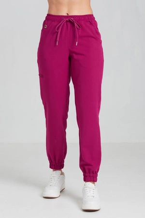 Spodnie medyczne joggery damskie - Merit - Jazzberry jam