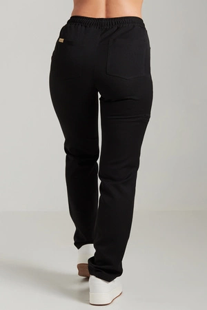 Spodnie medyczne proste damskie - Merit - Onyx black