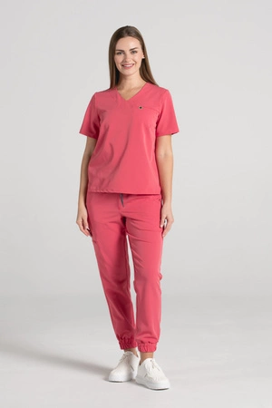 Krótka bluza medyczna damska Florence - Lollipop - KangooSoft Premium