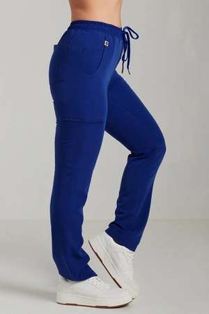 Spodnie medyczne proste damskie - Merit - Royal blue