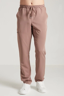 Spodnie medyczne proste męskie - Sokrates - Mocha