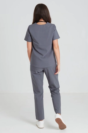 Spodnie medyczne proste damskie - Merit - Shadow grey - KangooNature