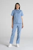 Elegancka koszula medyczna damska Rebecca - Cloud blue - Kangoomed by Emily