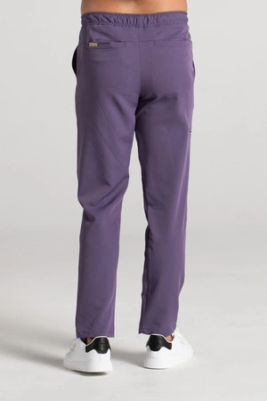 Spodnie medyczne proste męskie - Sokrates - Midnight purple - KangooSoft Premium