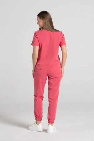 Krótka bluza medyczna damska Florence - Lollipop - KangooSoft Premium