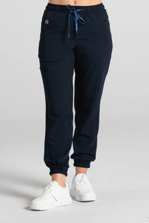 Spodnie medyczne joggery damskie - Merit - Dark navy