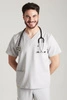 Bluza medyczna męska - Sokrates - Silver grey