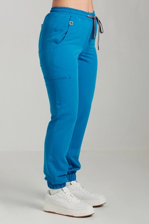 Spodnie medyczne joggery damskie - Merit - Sapphire blue