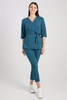 Tunika medyczna damska - rękaw 3/4 - Ocean blue