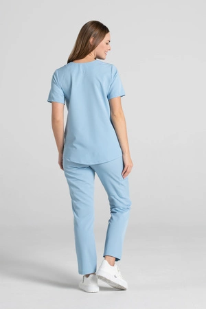 Bluza medyczna damska Merit - Baby blue - KangooSoft Premium
