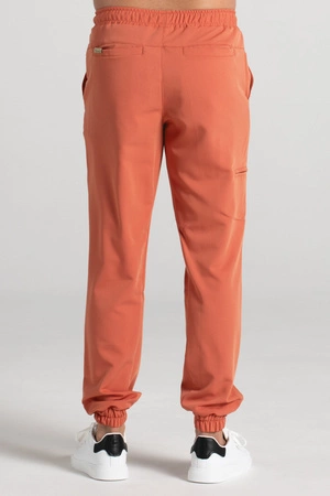 Spodnie medyczne joggery męskie - Sokrates - Pumpkin spice - KangooSoft Premium
