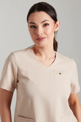 Bluza medyczna damska - Merit - Caffe Latte