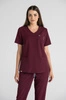 Bluza medyczna damska Merit - Cranberry - KangooSoft Premium