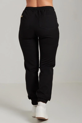 Spodnie medyczne joggery damskie - Merit - Onyx black