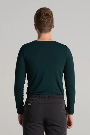 Longsleeve medyczny męski - Deep green - Bamboo collection