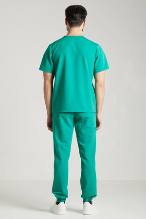 Spodnie medyczne joggery męskie - Sokrates - Medical green