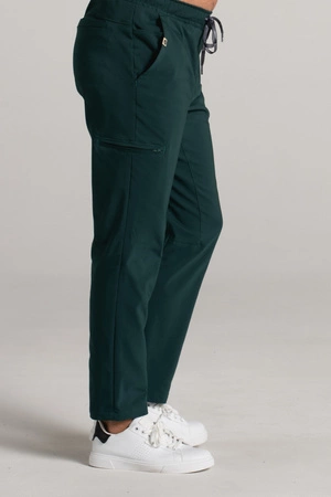Spodnie medyczne proste męskie - Sokrates - Bush green - KangooNature