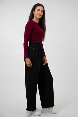 Longsleeve medyczny damski - Bordeaux - Bamboo collection