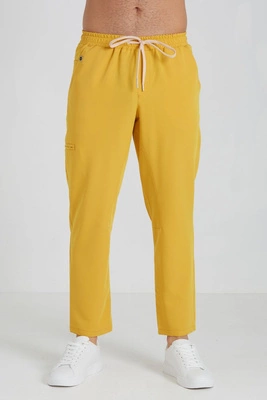 Spodnie medyczne proste męskie - Sokrates - Golden hour