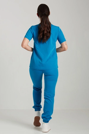 Spodnie medyczne joggery damskie - Merit - Sapphire blue