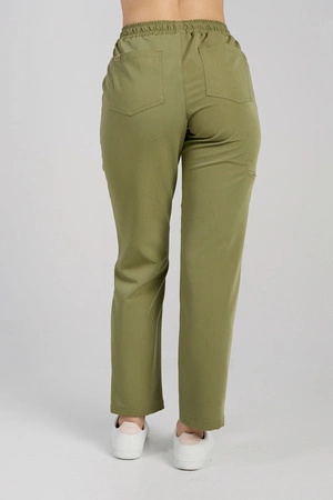 Spodnie medyczne proste damskie - Merit - Khaki