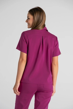 Elegancka koszula medyczna damska Rebecca - Deep fuchsia - Kangoomed by Emily