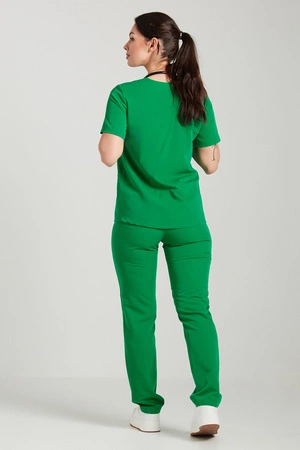 Spodnie medyczne proste damskie - Merit - Emerald green