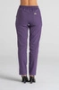 Eleganckie spodnie medyczne damskie z rozcięciem - Esther - Amethyst - Kangoomed by Emily